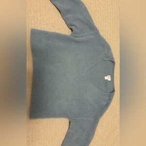 Target Blue Fuzzy Cropped Sweater